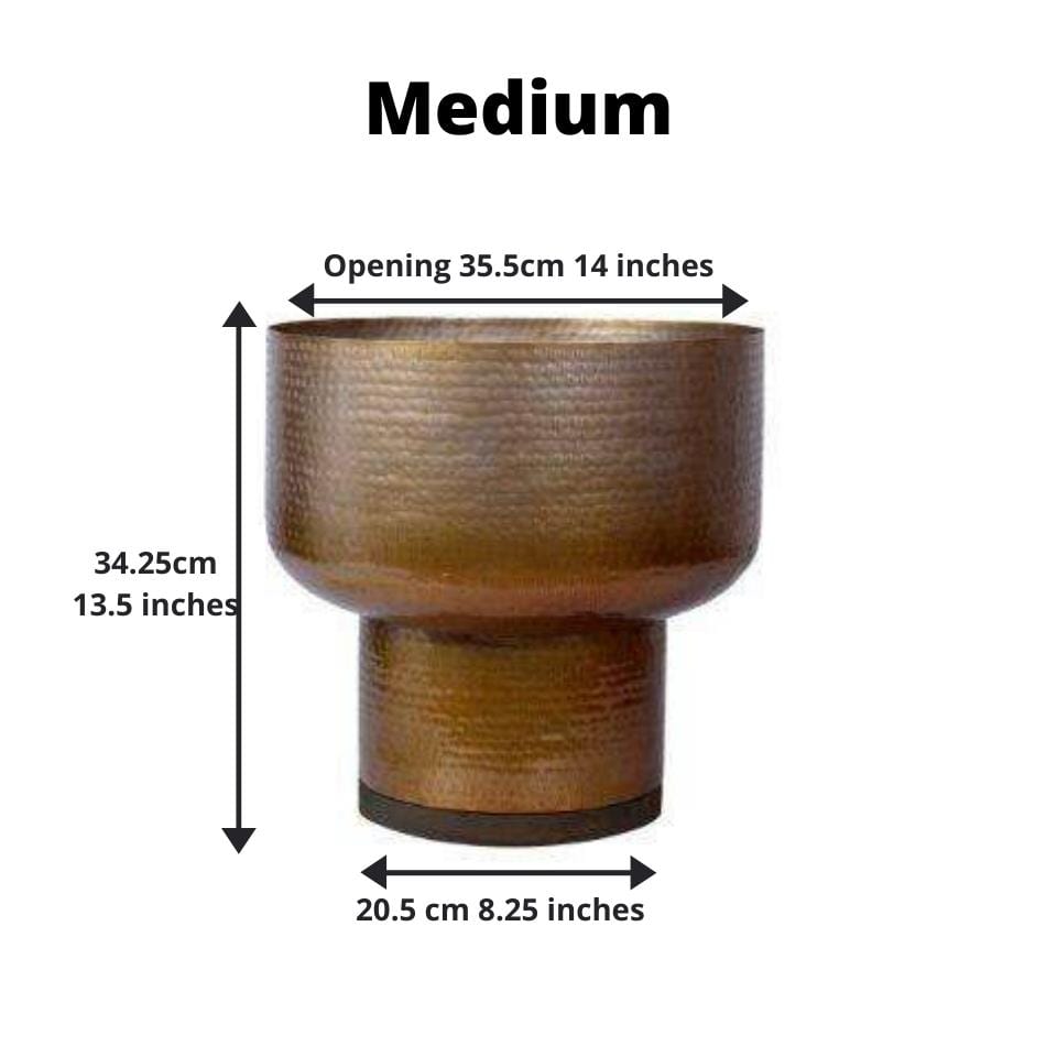 Hana - Brass Mid-Century Mushroom Planter (Multiple Sizes)