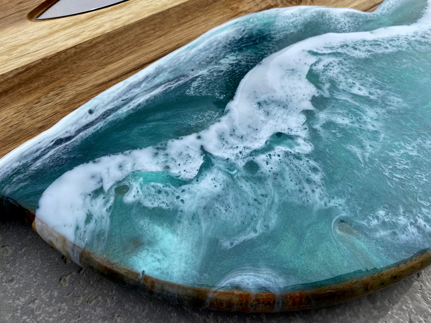 Round Acadia Serving Board