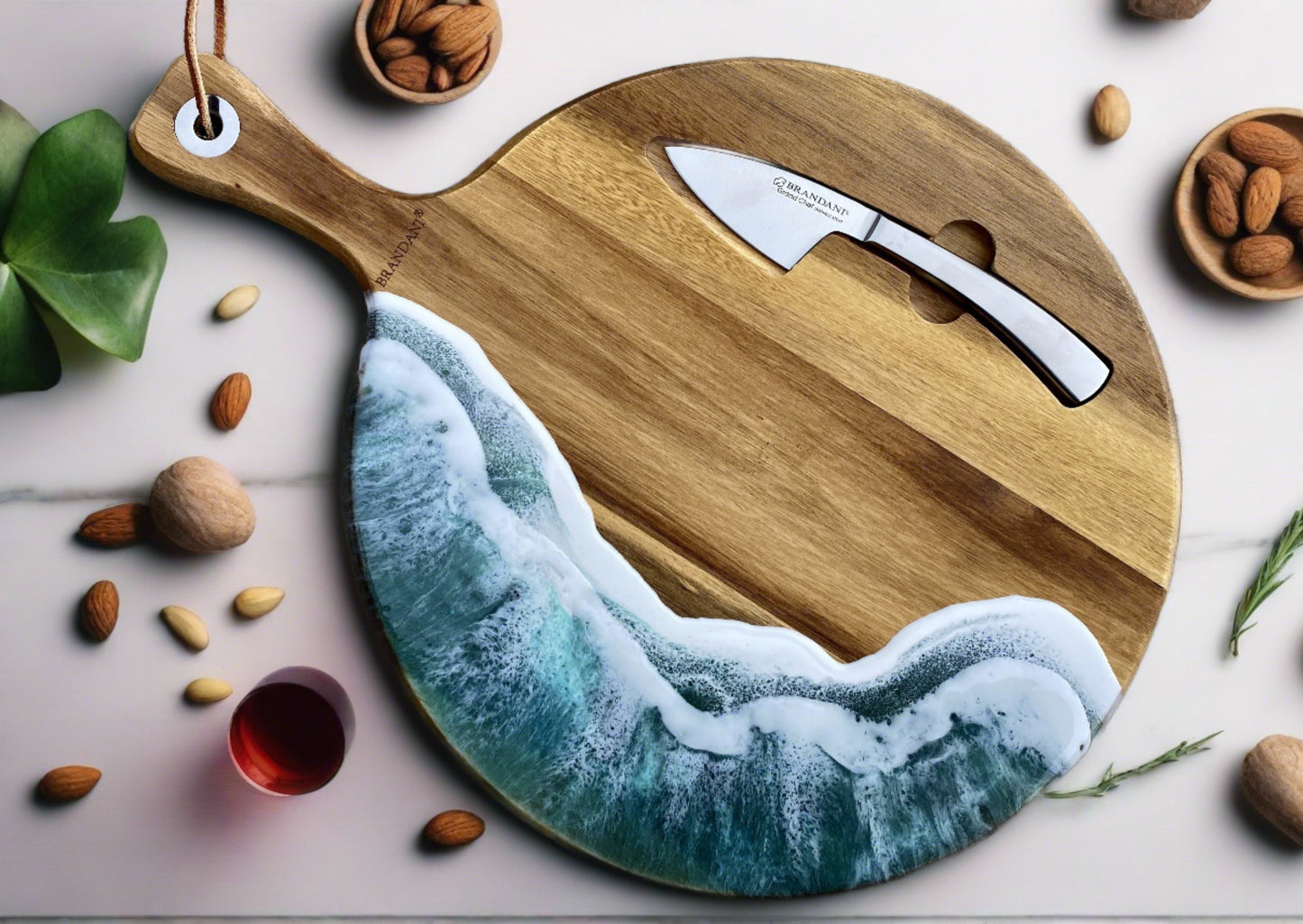 Round Acadia Serving Board