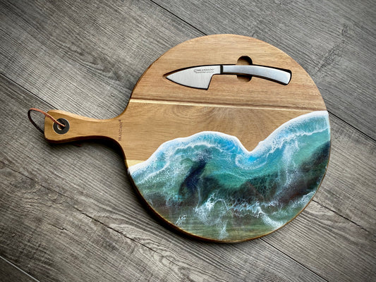 Round Acadia Serving Board